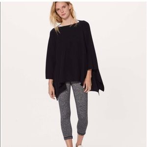 Lululemon Wool Be Cozy Poncho Black Merino Wool